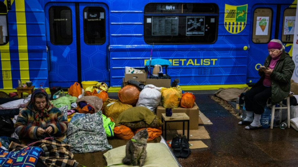 A Kharkiv, l'inconfort rassurant du m&eacute;tro difficile &agrave; quitter pour les habitants