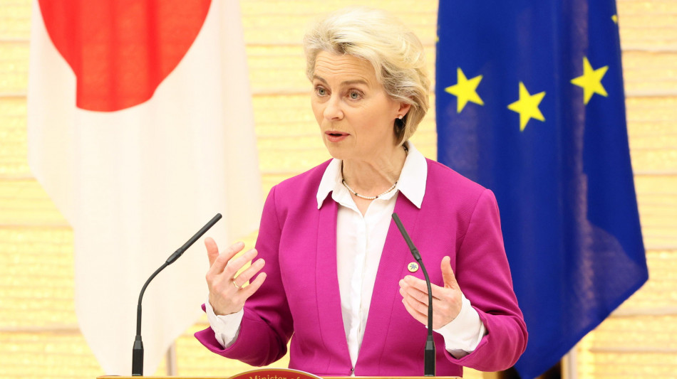 Von der Leyen, 'Ue e Giappone sono partner forti e fidati'