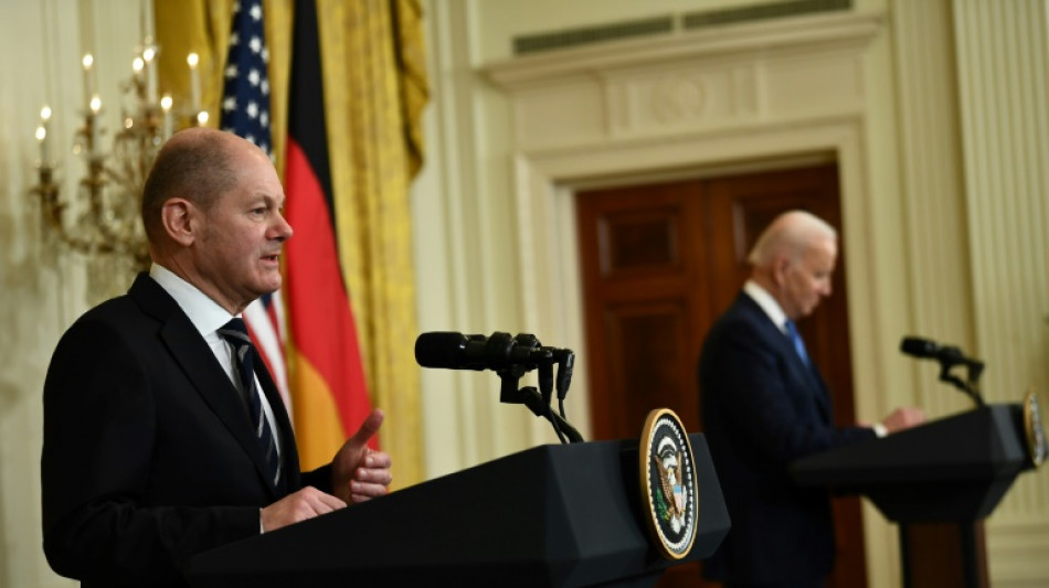 Scholz und Biden &uuml;ben in Washington Schulterschluss in der Ukraine-Krise