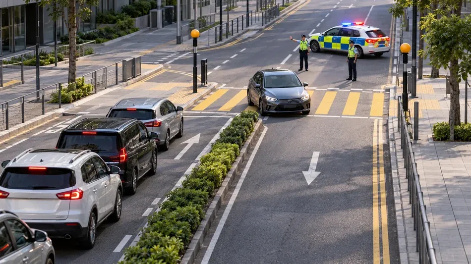 啟德私家車逆線駛近斑馬線 巡邏警員即場截停調查