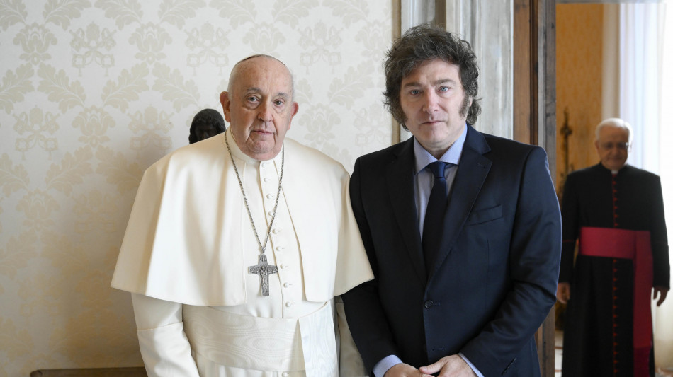 Fonti, Milei a Roma per l'ultimo saluto a Papa Francesco